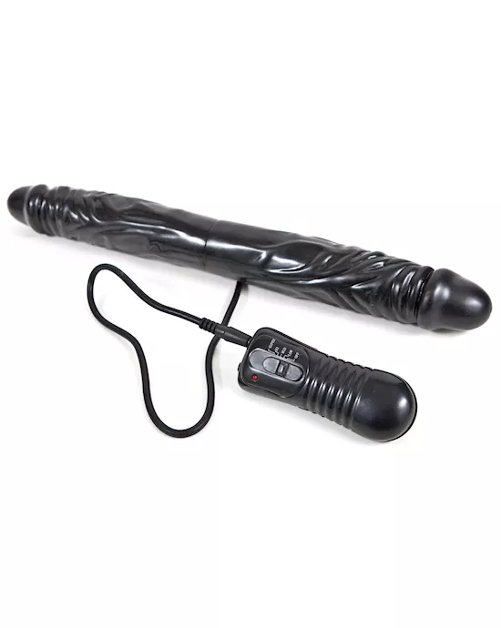 black vibrating double dildo