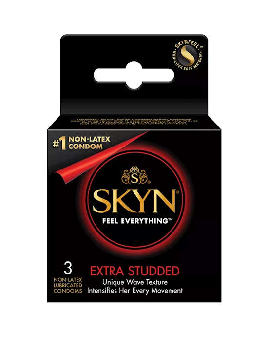 Lifestyles SKYN Extra Studded Condoms 3 Pack