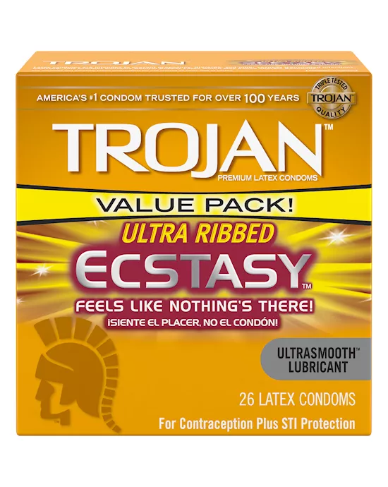 Trojan Ultra Ribbed Ecstasy - 26