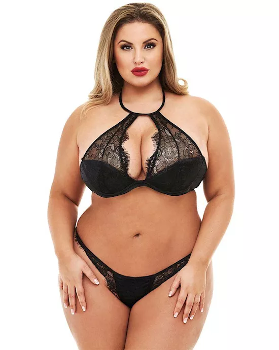 Sexy Lace Halter Set
