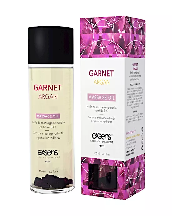 Organic Massage Oil with stones - Garnet Argan