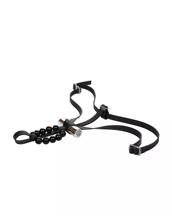 Rechargeable Silicone Lover's Thong with Pleasure Beads