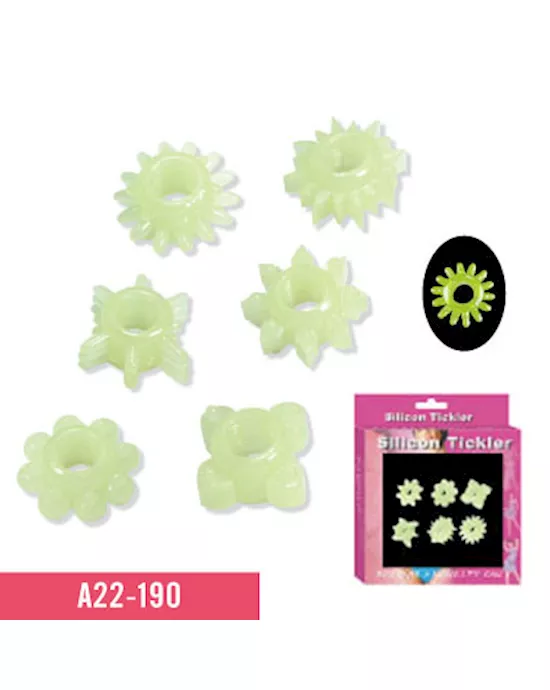 Glow in the dark 6 cock rings
