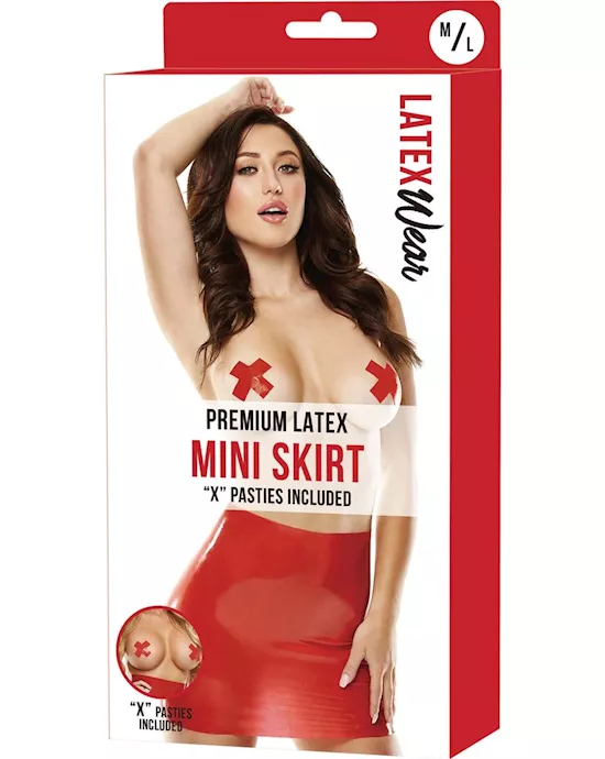 Premium Latex Mini Skirt - S/M