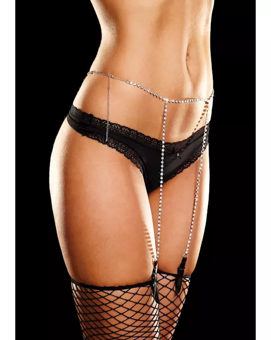 Rhinestone Garter Belt