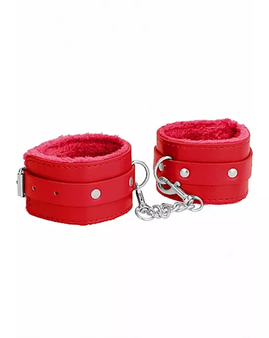 Ouch! Plush Leather Ankle Cuffs