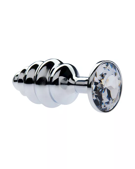 Kink Range Alloy Gemmed Butt Plug - 2.9 Inch