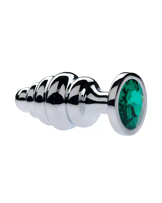 Kink Range Alloy Gemmed Butt Plug - 3.2 Inch