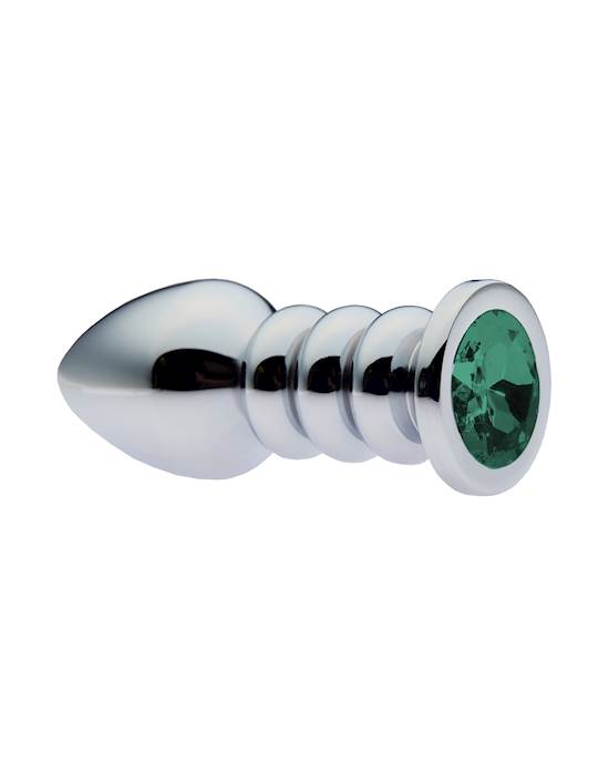 Kinki Ribbed Gemmed Butt Plug
