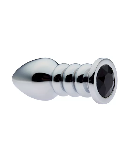 Kinki Ribbed Gemmed Butt Plug