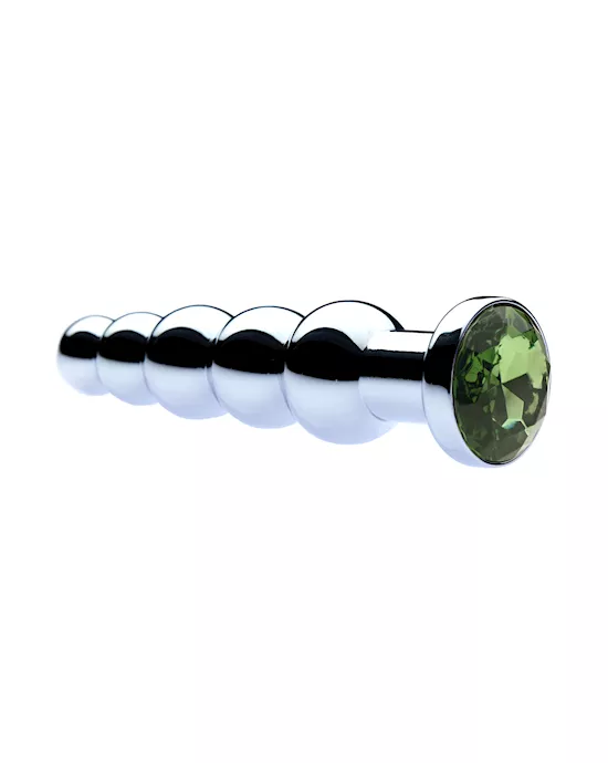 KinKi Beaded Gem Butt Plug - 5.5 Inch