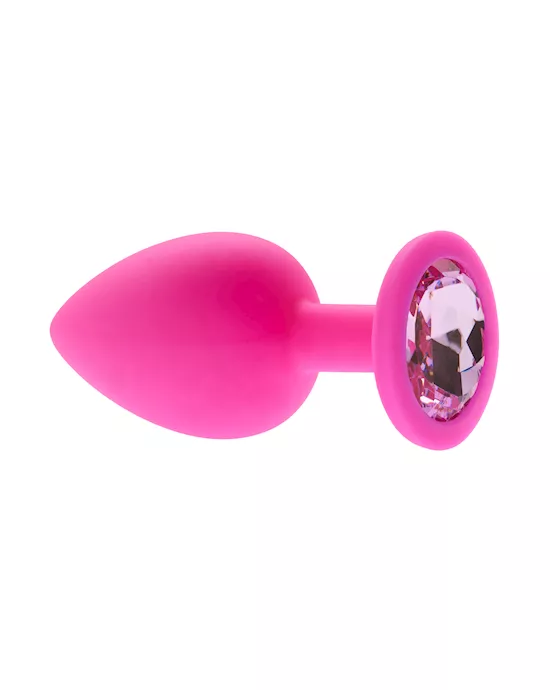 Kink Range Silicone Gemmed Butt Plug - 3.8 Inch