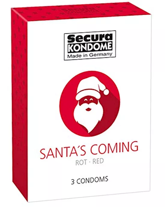 Secura Santa Is Coming Condoms - 3 pack