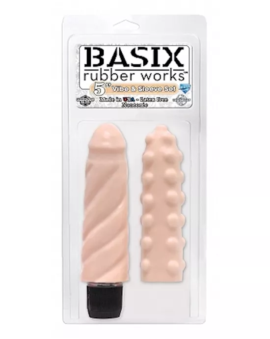 Basix Rubber Works 5 Vibe and Sleeve Set