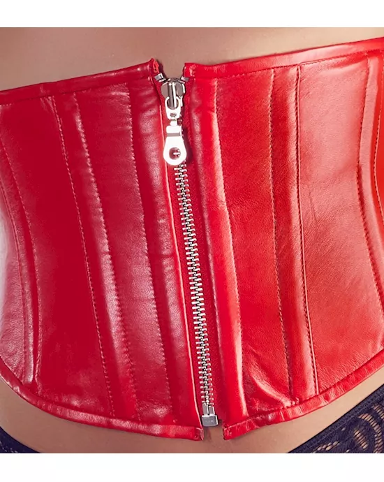 Sadie Leather Corset - 51cm