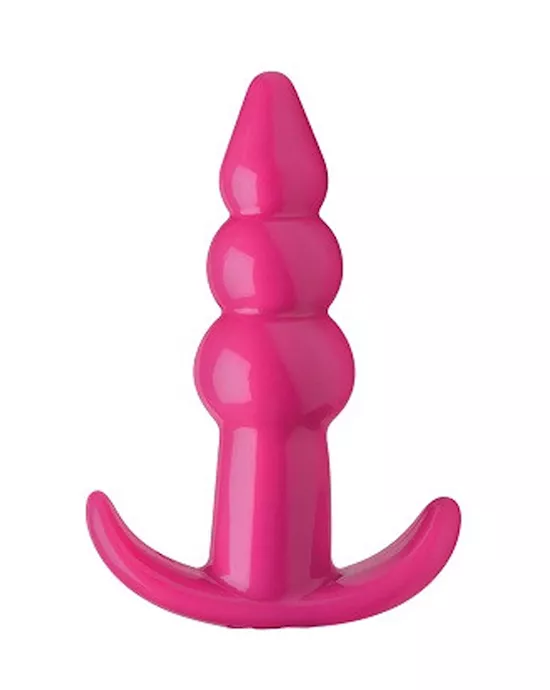 Bubbling Ribbed Anal Plug - 4.3 Inch