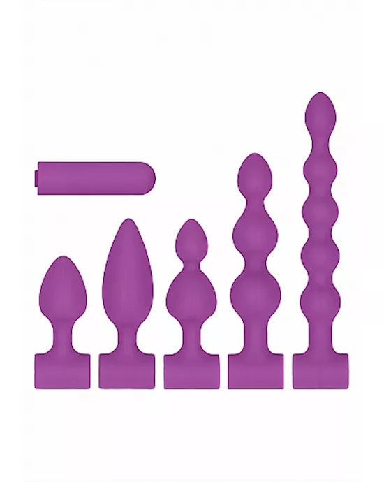 Silicone USB- Rechargeable Anal Set