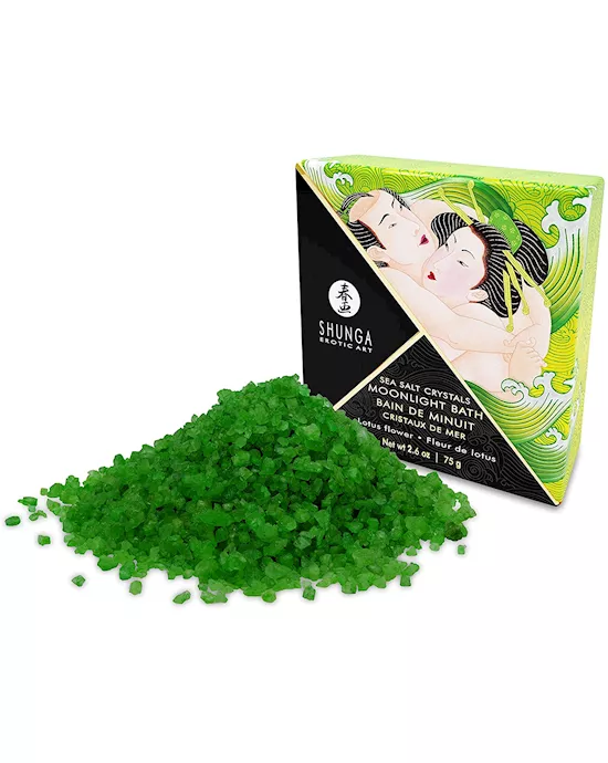 Shunga Moonlight Bath Sea Salt Lotus Flower Crystals - 75g
