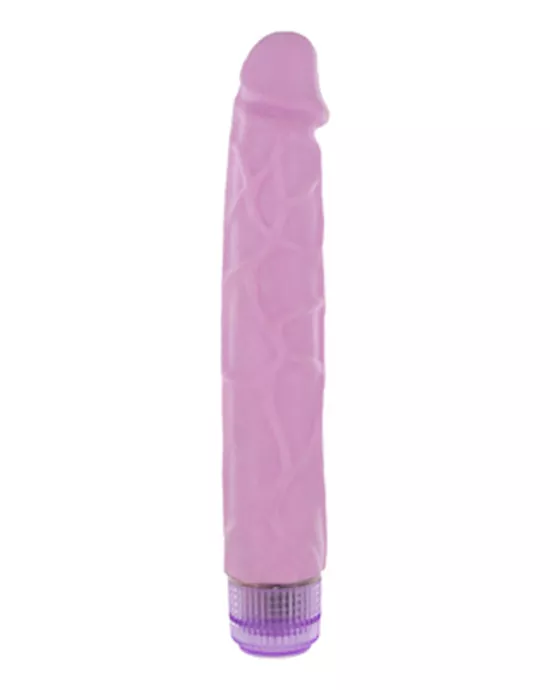 The Tower 9.5 Inch Vibrating Dildo Purple