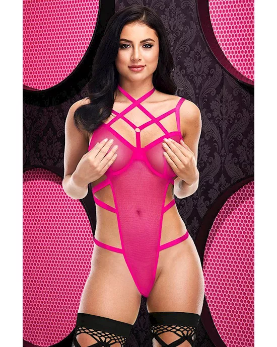 SEXY STRAPPY CAGED TEDDY