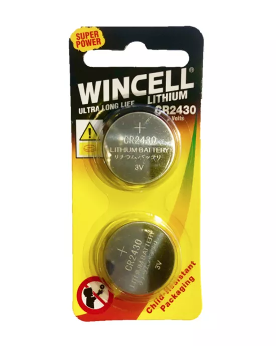 Wincell Lithium CR2430 Batteries - 2 Pack