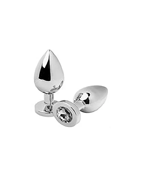 Jewelled Butt Plug Cubic Zirconium - 3.1 Inch