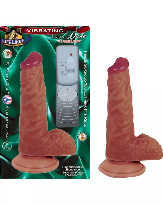 LIFELIKES Vibrating DUKE DILDO - 7 Inch
