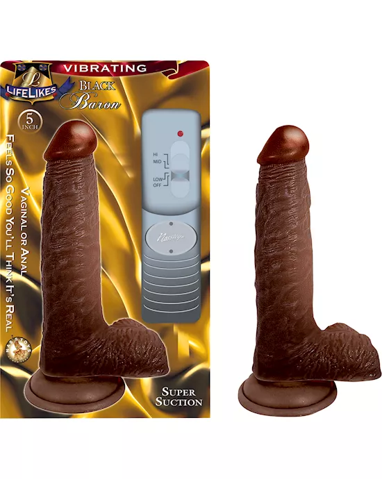 LIFELIKES Vibrating BARON DILDO - 5 Inch