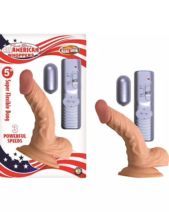 Nass Toys Vibrating Curved Dildo with Balls