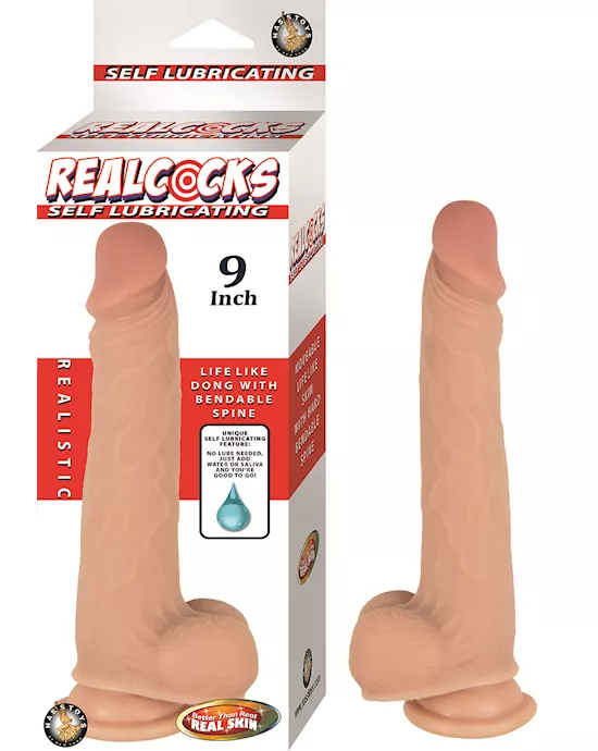 Nass Toys Self Lubricating Dildo - 9 Inch