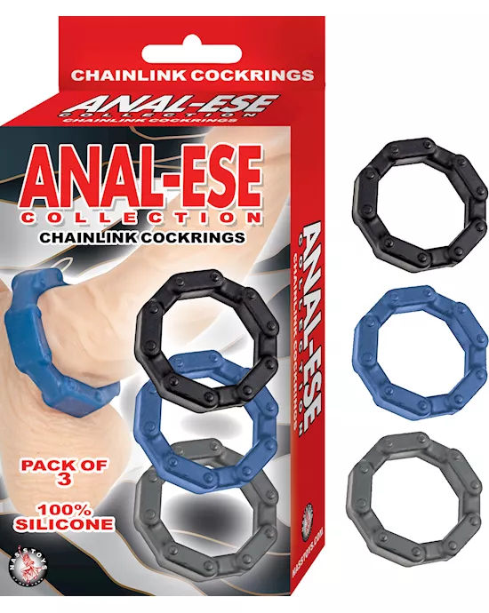 ANAL-ESE CHAINLINK COCKRINGS