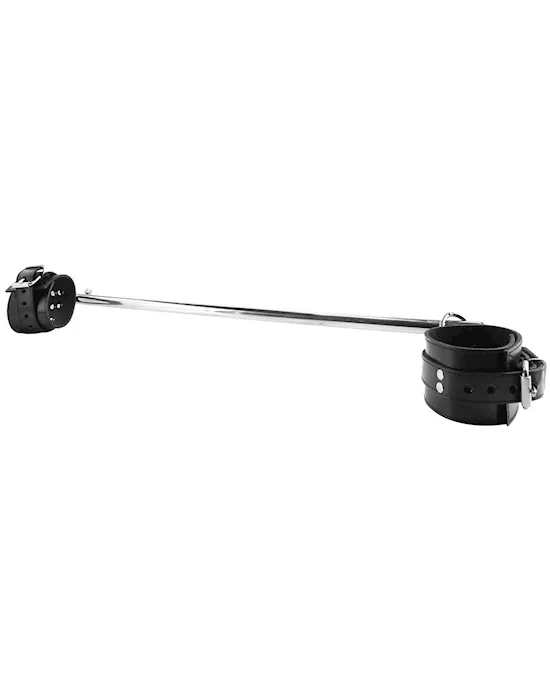 Rouge Adjustable Steel Leg Spreader Bar with Leather Cuffs