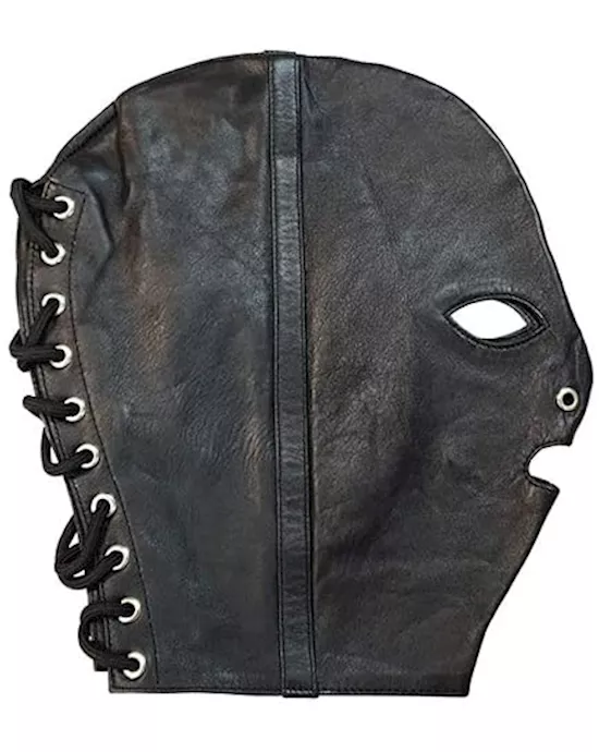Rouge Striped Leather Mask