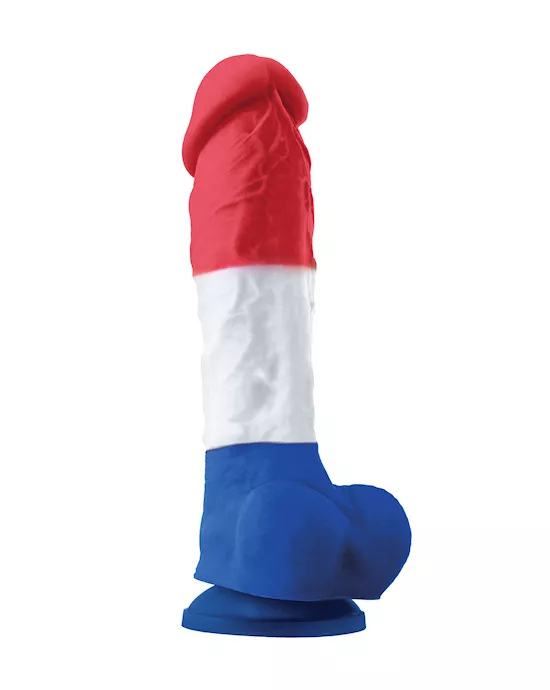 Colours Pleasures Tri-Colour Dildo - 8.9 Inch
