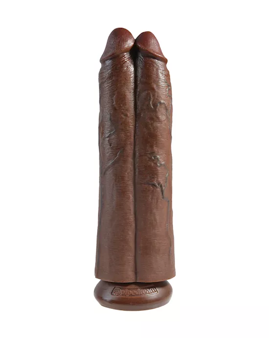 King Cock 11 Inch Two Cocks One Hole