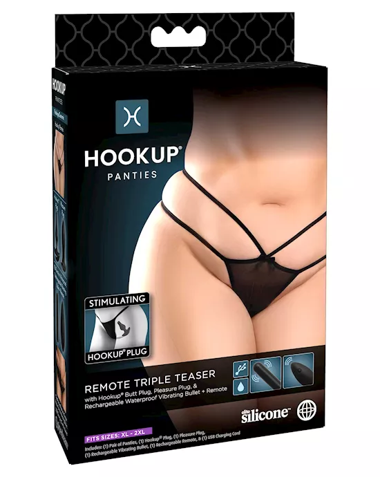 Hookup Panties Remote Triple Teaser - OS/XL