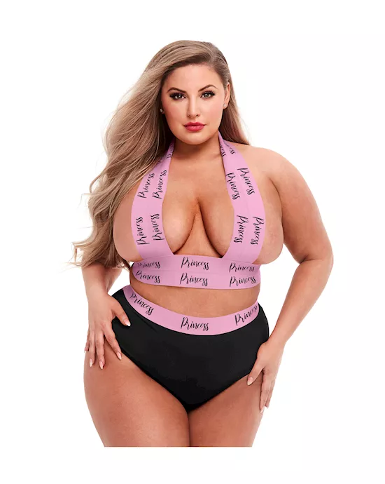 Princess Logo Strap Bra And Panty Set