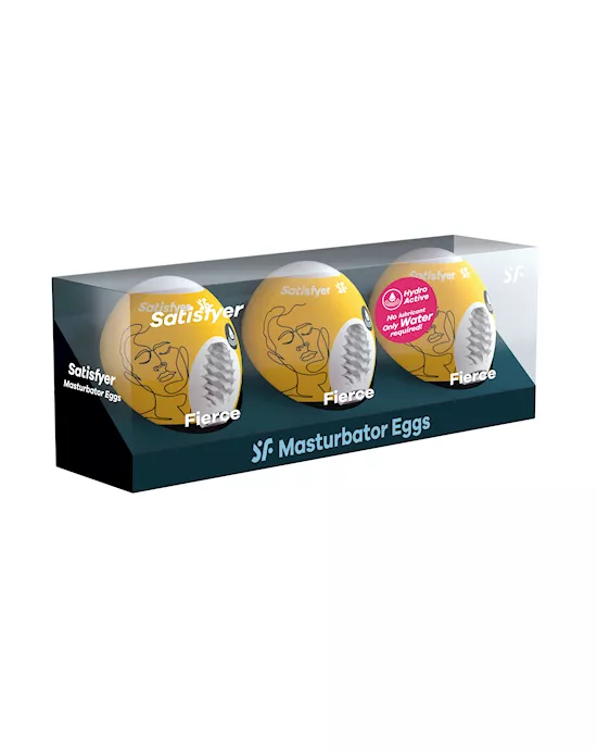Satisfyer Masturbator Eggs - Set of 3 - Fierce
