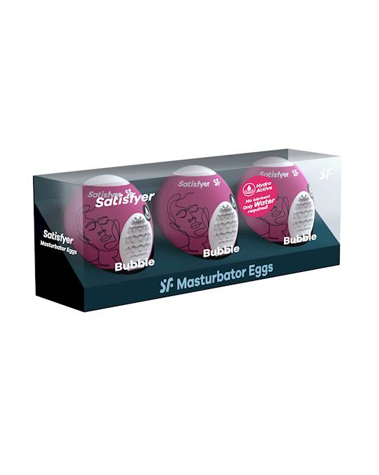 Satisfyer Masturbator Eggs  Set of 3  Bubble