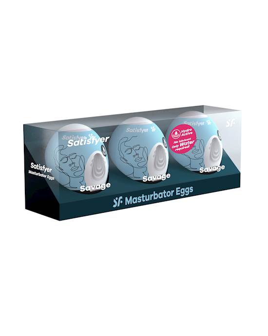 Satisfyer Masturbator Eggs  Set of 3  Savage