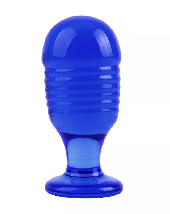 Lucent Textured Glass Butt Plug