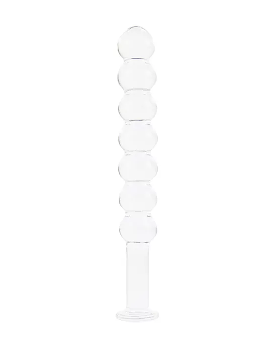 Lucent Ripple Beaded Glass Wand