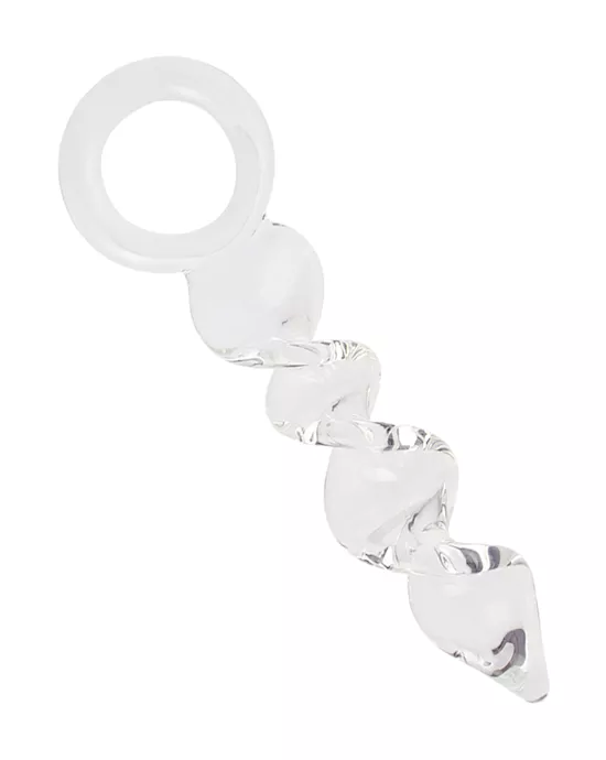 Lucent Twirl Glass Anal Massager