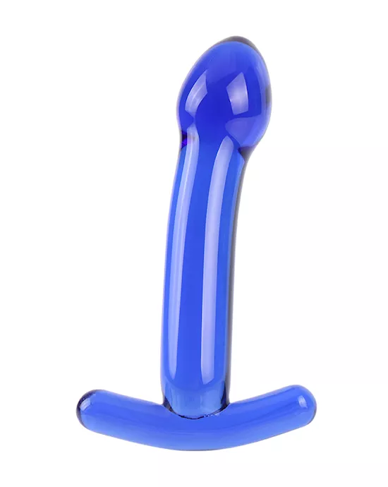 Lucent T-Handle Glass Dildo