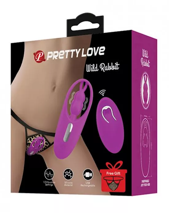 Pretty Love Wild Rabbit Panty Vibe w/Free Panty