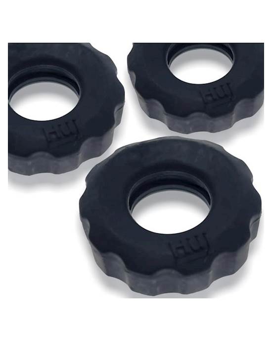 Super Huj 3Pack Cockrings Tar Ice