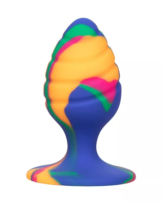 Cheeky Swirl Tie-dye Butt Plug