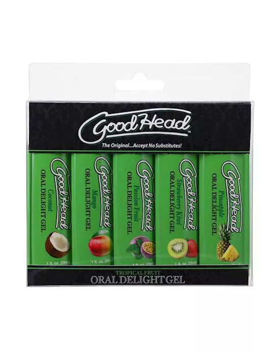 GoodHead Oral Delight Gel - Tropical Fruits - 5 pack