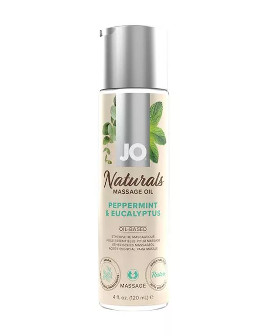 JO Naturals - Peppermint & Eucalyptus - Massage 4 floz / 120 mL