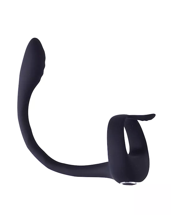 Kinki Vibrating Cock Ring With Anal Probe